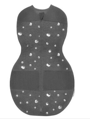 Baby Sleep Sack Swaddle in Gray with Dot Pattern